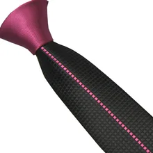 Lammulin Для мужчин костюм Галстуки красная роза Узел контрастный черный с Роза Красная площадь полосатый галстук микрофибры узкий галстук 6 см галстук