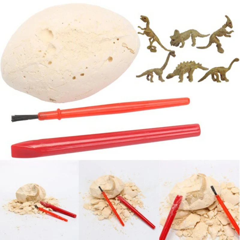 

DIY Dinosaur Egg/ Digging Fossils Excavation Toys Kit Archaeology Educational for Children Model Statue Crafts Ornament Decro