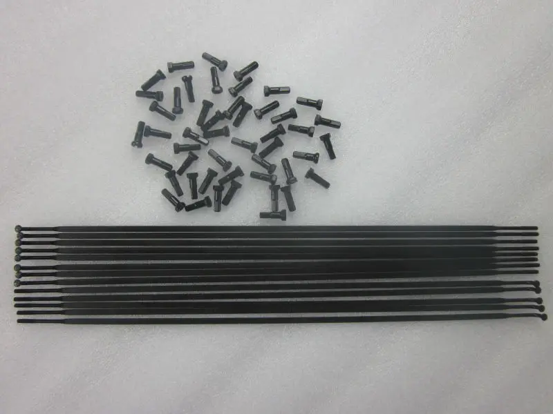 14pcs/lot Pillar PSR Aero 1432 black SS bladed J-bend spokes AL7075 nipples Road Bicycle Freeride FR Downhill DH MTB wheel parts