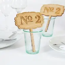 Пользовательские Сельский обручальное деревянный стол номера признаки ставки placecards рождения душа ребенка партия события украшения