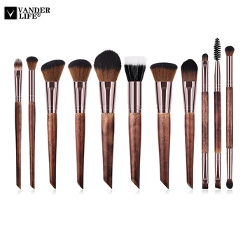 

Vanderlife 11pcs Makeup Brushes Set Powder Foundation Eyeshadow Eyeliner Contour Concealer Make up Brush Kit Tools For Kabuki