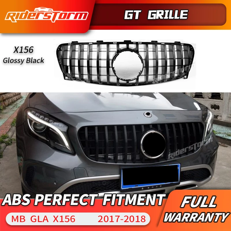 12 для GLA Class X156 GT решетка GLA45 Стильная передняя Mercedes benz GLA180 GLA250 Автомобильная 2017