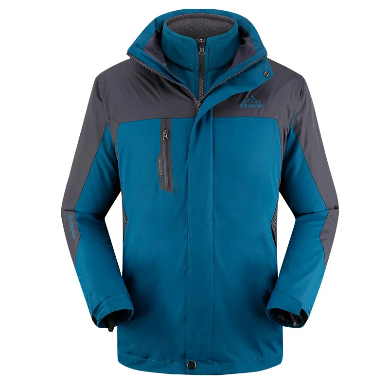 Зимние Для мужчин Softshell Водонепроницаемый Куртки сноуборд Куртки пальто для Для мужчин 9 Цвет пальто - Цвет: Men Blue