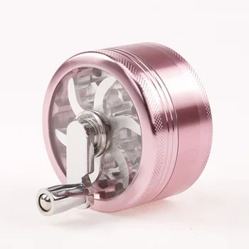 

Lighters & Smoking Accessories, Diameter of 63 mm3 Layer aluminium alloy wave levels herb grinder with handle