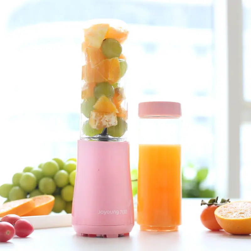Joyoung Portable Mini Juicers with 2 Bottles 3 Colors Mini Blenders Mixers Baby Food Jam Kitchen Aid