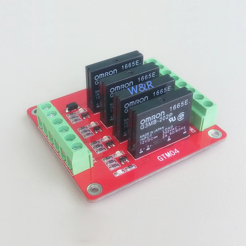 

GTM04 4-way solid state relay module / expansion board / high level trigger / with fuse / 5V / 12V / 24V
