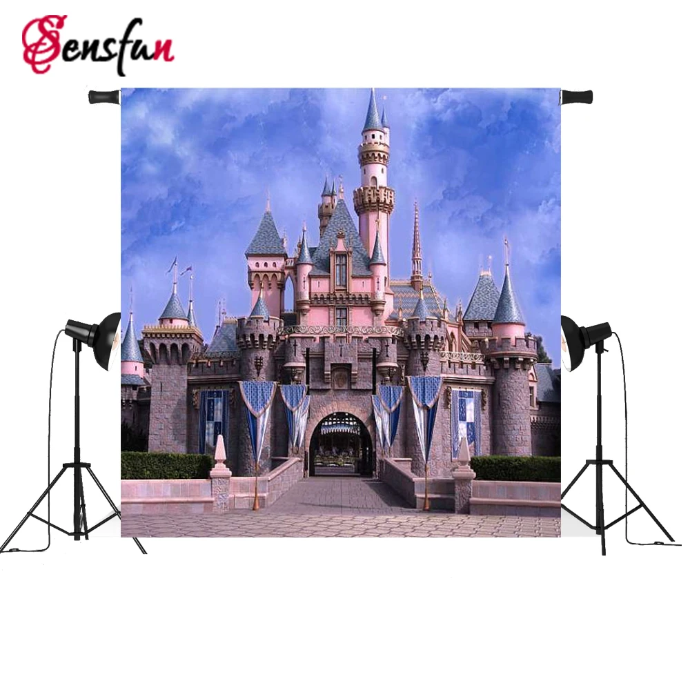 

Vinyl Fabric Photocall Beautiful castle 10ft x 10ft Backdrop Computer Printed Photography Backgrounds for Photo Studio