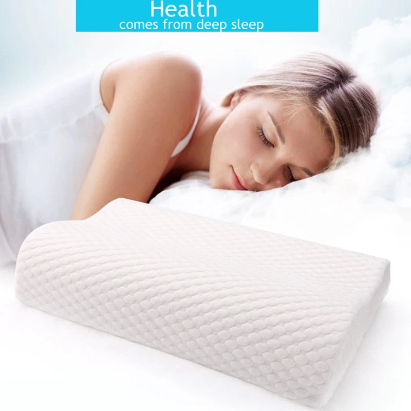 Контурная подушка подушки под шею пены памяти для снятия боли в шее с моющейся крышкой спальная подушка для взрослых и детей