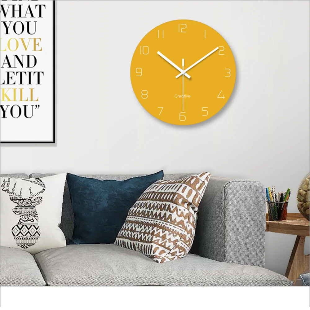Reloj de pared de 12 pulgadas nórdico hogar silencioso sala de estar dormitorio minimalista moderno decorativo Reloj de pared de cuarzo relojes redondos Reloj de pared de 12 pulgadas nórdico hogar silencioso sala de estar dormitorio minimalista moderno decorativo Reloj de pared de cuarzo relojes redondos