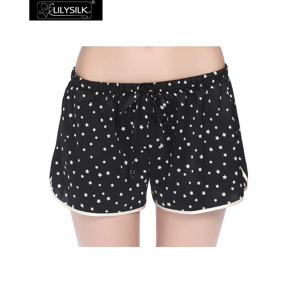black-19-momme-black-short-silk-pajamas-set-twinkle-stars-09