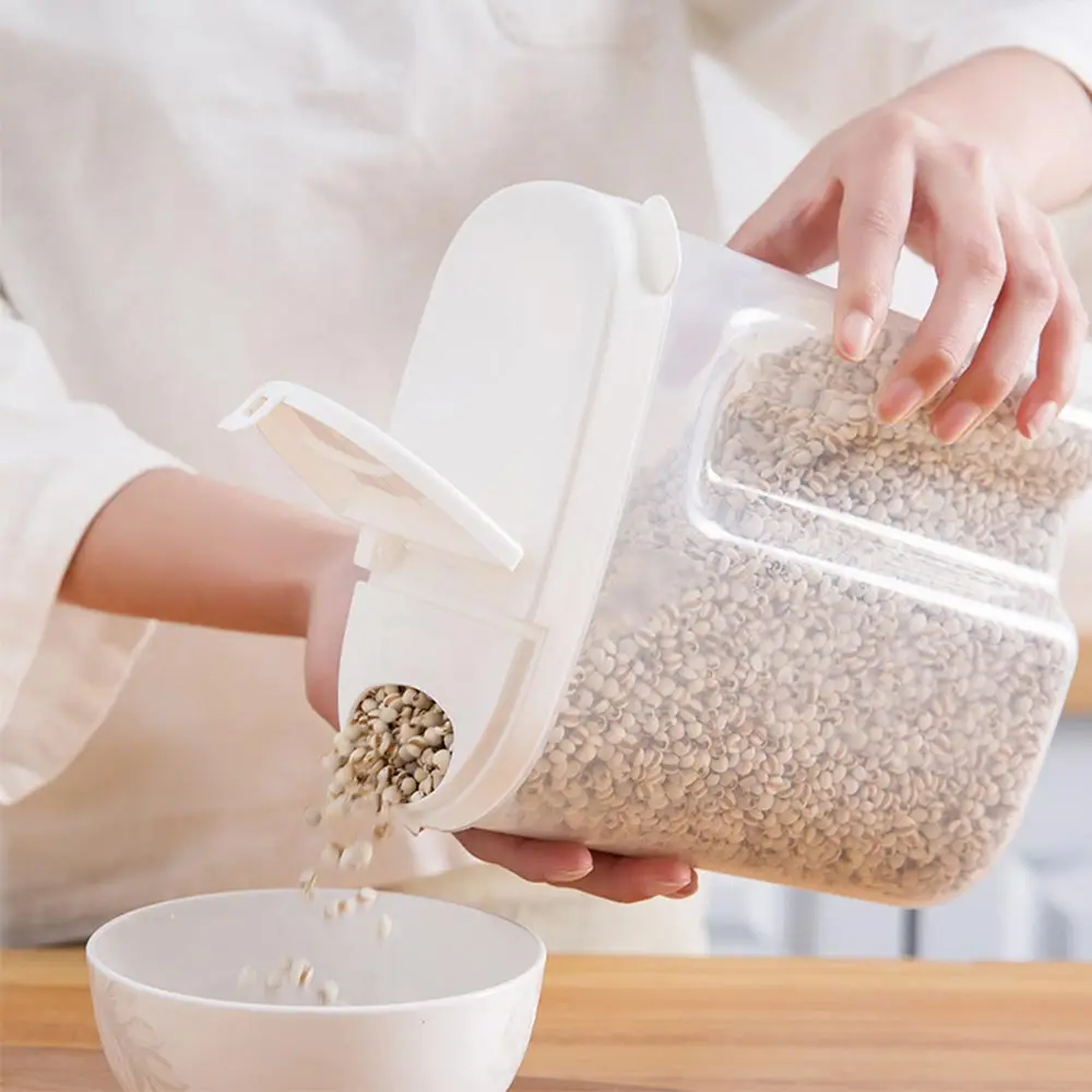 

Plastic Food Kitchen Container Sealed Crisper Grains Tank Storage Kitchen Sorting Rice Storage Box Container Jars