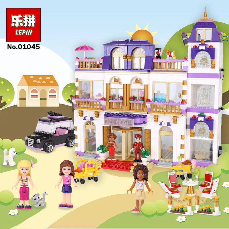 

Lepin 01045 Girls Friends Heartlake Grand Hotel Building Block DIY Bricks Compatible With Legoing 41101 Model for Girls Gift