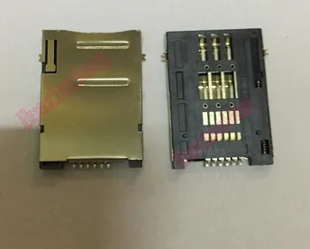 

10PCS/Lot SIM Card Holder connector 6Pin 6P Self push with column H=1.8MM