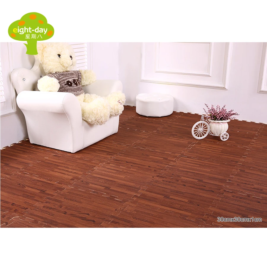 Wood Grain Mats Pe Foam Mats Home Flooring Tiles Wood Interlock