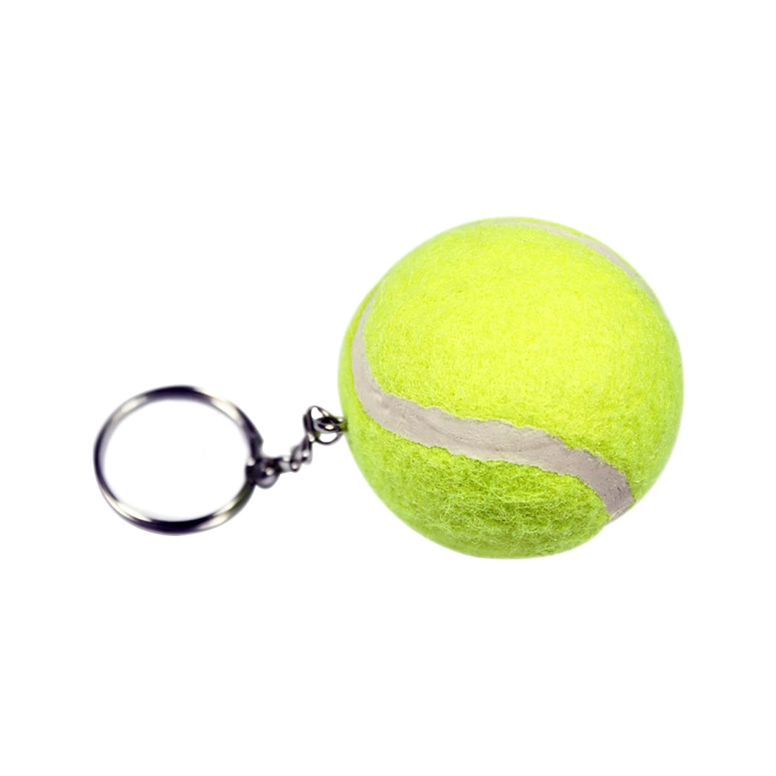 

Yellow 4 cm diameter elastic foam tennis ball key ring keyring pendant