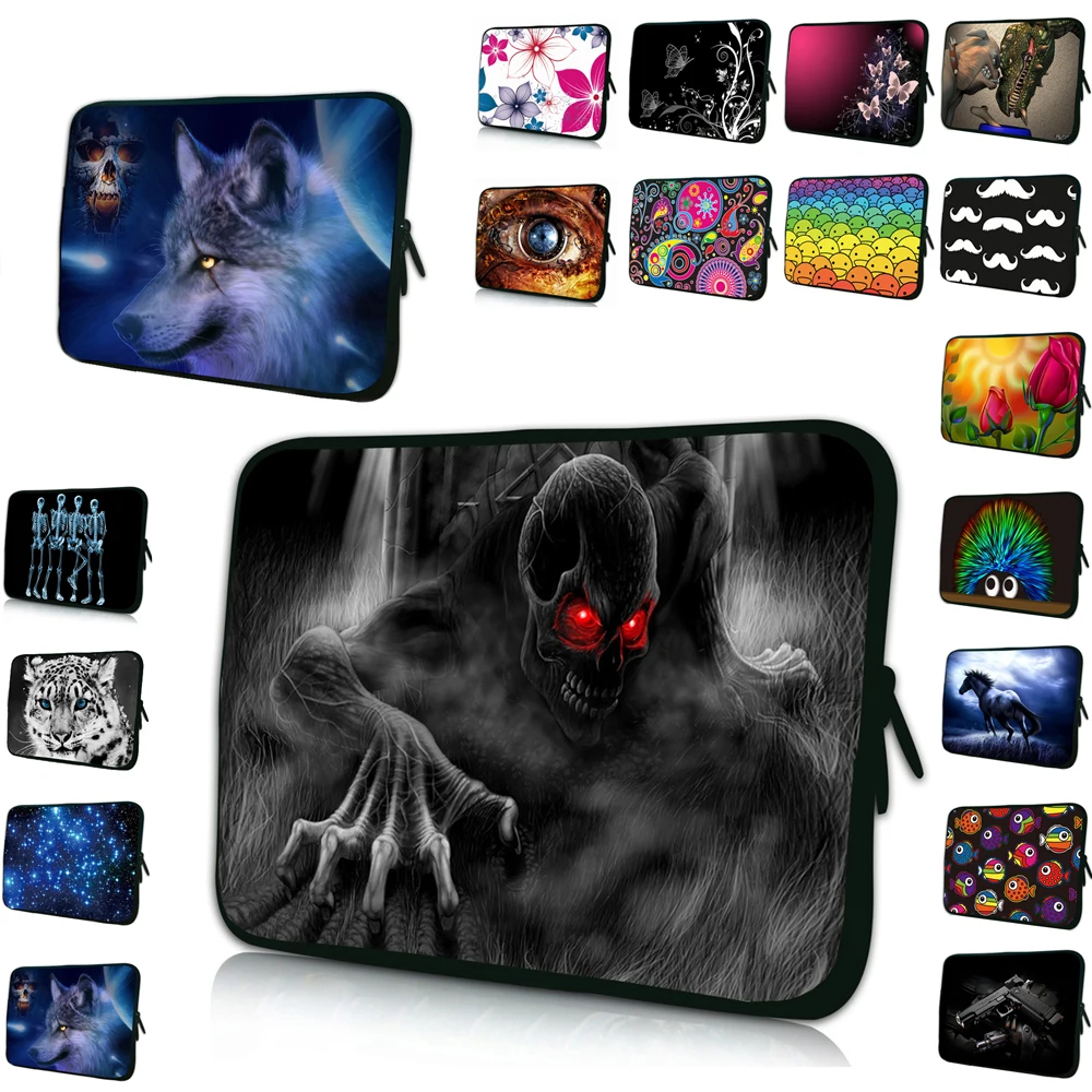 For Macbook Pro 13 15 Fasion Neoprene Print Zippers 7/10/12/13/14/15/17 Inch Laptop Portable Cover Case Zippers Pouch Protective