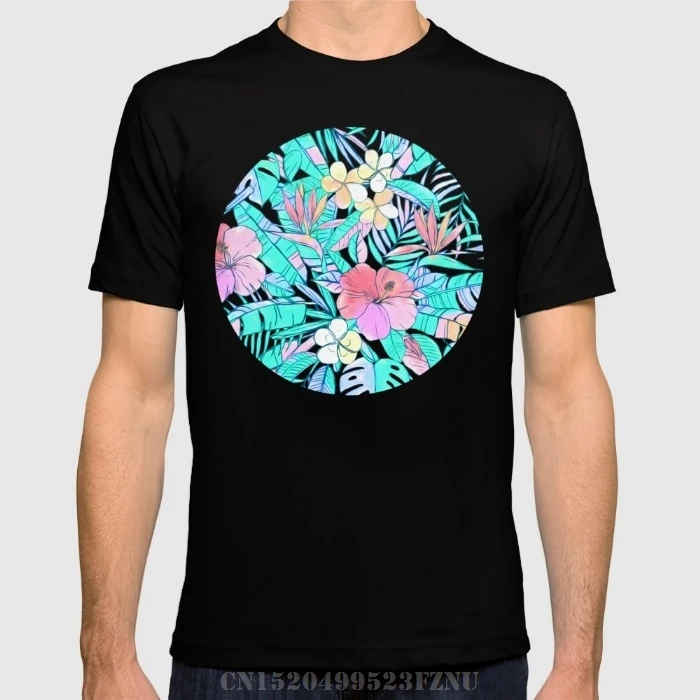 Spring Top Fashion mens t shirt Pretty Pastel Hawaiian