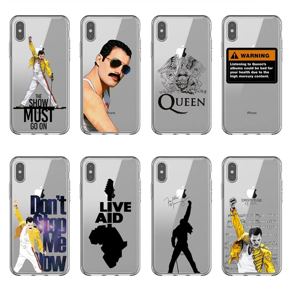 Funky Freddie Mercury Queen Pop Мягкие силиконовые чехлы для телефонов из ТПУ iPhone 5 5S SE 6 6S Plus 7 8 X10