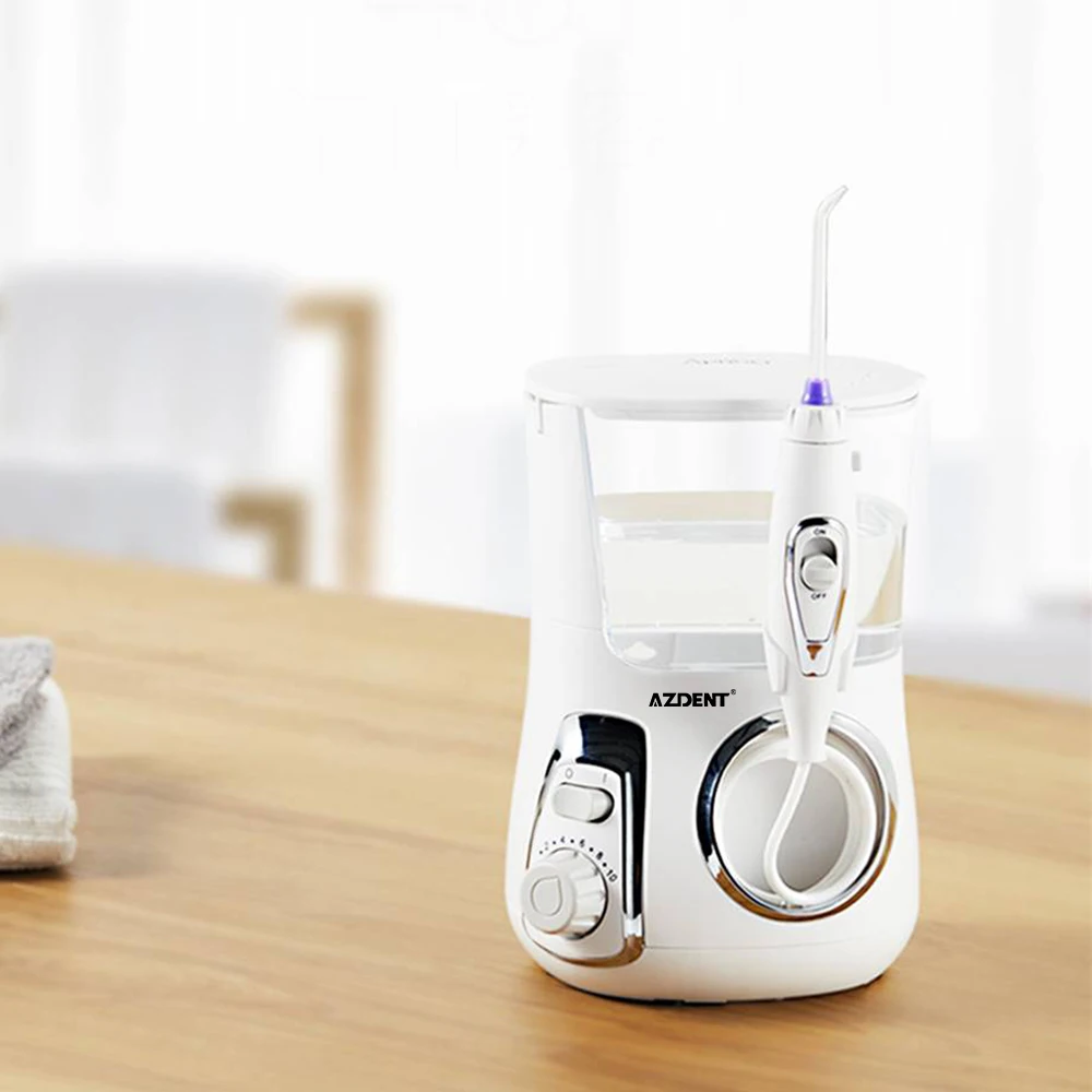 

New 10 Modes Electric Oral Irrigator Dental Flosser Water Pik Floss Oral Irrigation Tooth Cleaner for Family 800ml+5 Jet Nozzles