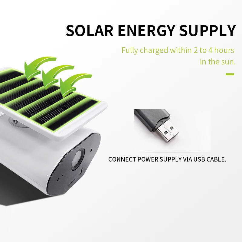 

NEW 960P Solar Power IP Camera Waterproof IP65 Outdoor Monitor PIR Motion Detection two way talk Wifi Camera 3400mah battery L4