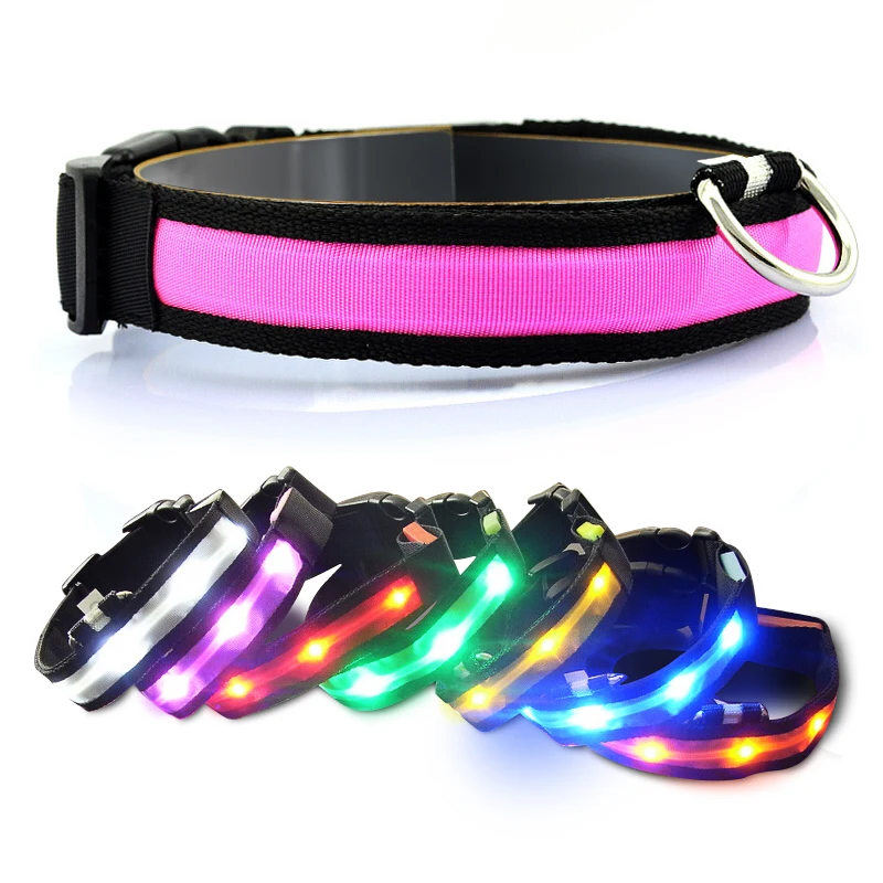 Nylon Glow font b Pet b font Supplies Dog Cat Collar for for Dogs Designer Products