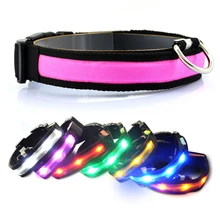 Nylon Glow font b Pet b font Supplies Dog Cat Collar for for Dogs Designer Products