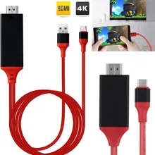 2 м тип C HDMI кабель телефон подключение к ТВ адаптер HD ТВ экран поделиться Ссылка для MacBook Dell ASUS samsung S8 S9+ S10+ huawei P20 P30