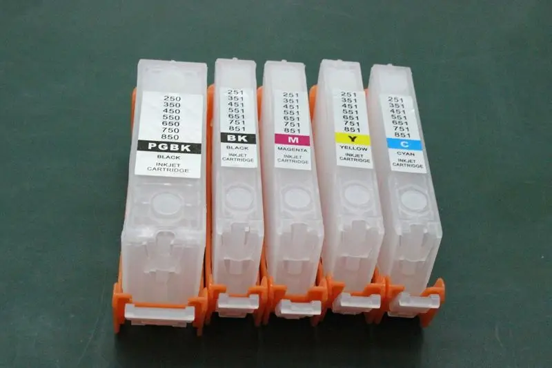 

XIMO 5C PGI-450 CLI-451 Refillable with ARC Chip for PIXMA IP7240 MG5440 MG5540 MG6440 MG6640 MG5640 MX924 MX724 IX6840 printer