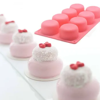

1pc 8-cavity Silicone Mold 3D Round Stone Baking Pan for Cakes Mousse Dessert Non-Stick Mold Tools Bakeware Cake Pans