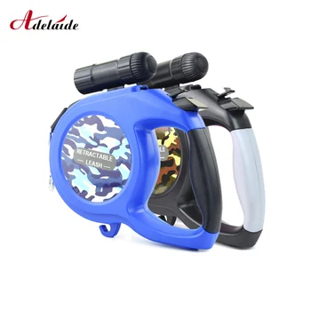 

New 8M 50kg Dog Leashes Retractable Extending Nylon Pet Leash Lead for Large Medium Small Dogs with 9 LED Detachable Flashlight
