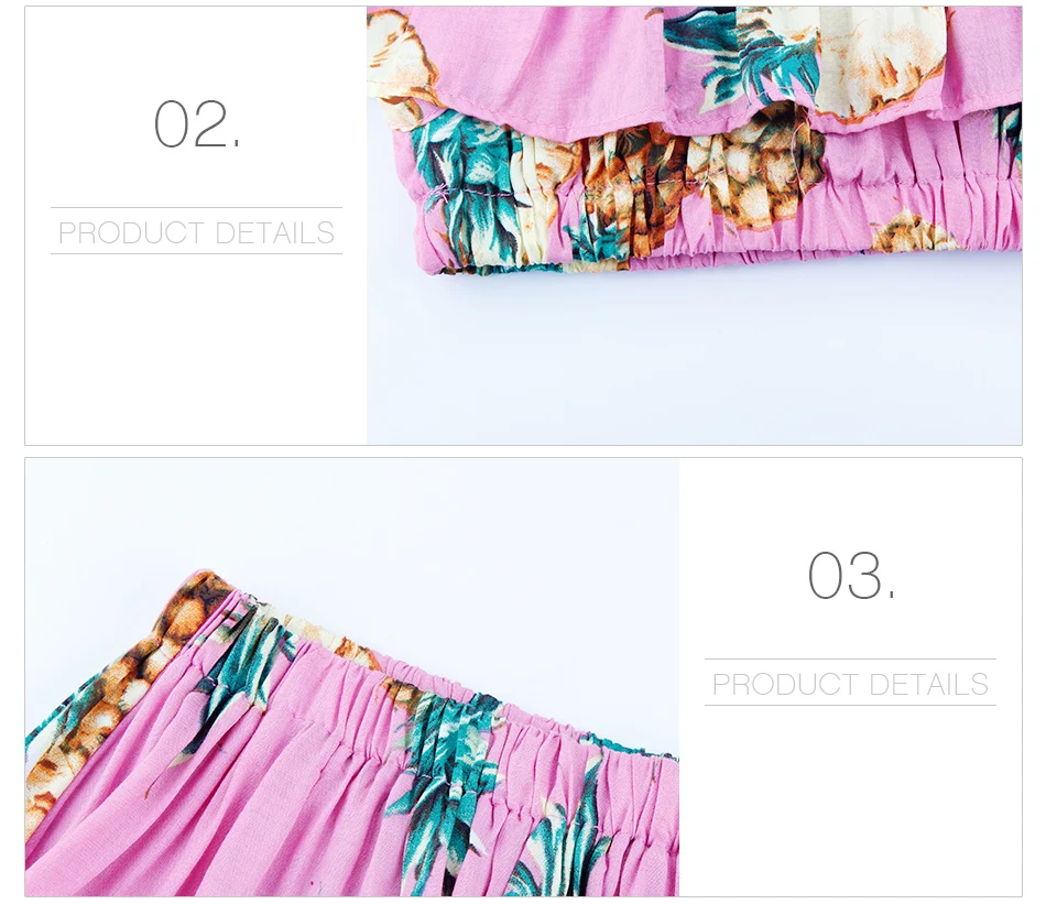 2 PCS/Set Summer Baby Girls Clothing Set Pineapple Print Off Shoulder Top+Skirt Ruffle Girls Dress Beach Sundress Robe Fille HTB1bdnUpbSYBuNjSspiq6xNzpXaT - 2 PCS/Set Summer Baby Girls Clothing Set Pineapple Print Off Shoulder Top+Skirt Ruffle Girls Dress Beach Sundress Robe Fille