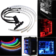 Waterproof 60CM Bright Flexible 5050 SMD 18 LED Case Strip Light For PC Computer Decor