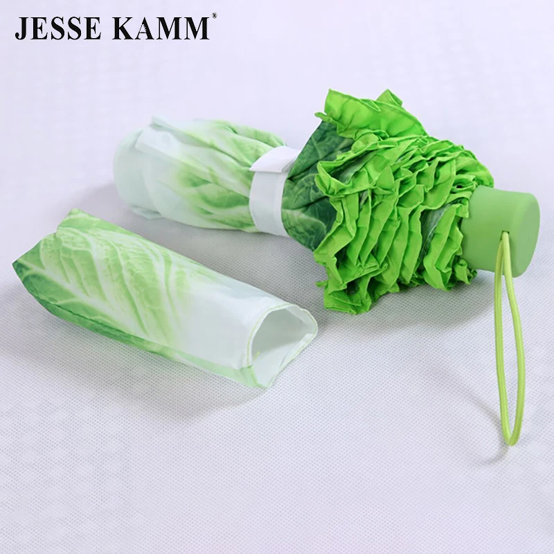 JESSE KAMM Portable Three folding Umbrella Strong Windproof Creative