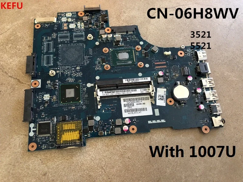 Материнская плата KEFU для ноутбука Dell 3521 5521 женская модель 06H8WV 6H8WV DDR3L с