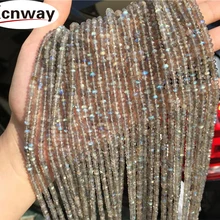 Бусины Из Натурального граненого Лабрадорита Rondelle, 4*2 мм, для изготовления ювелирных изделий, 13,5 дюймов,, icnway