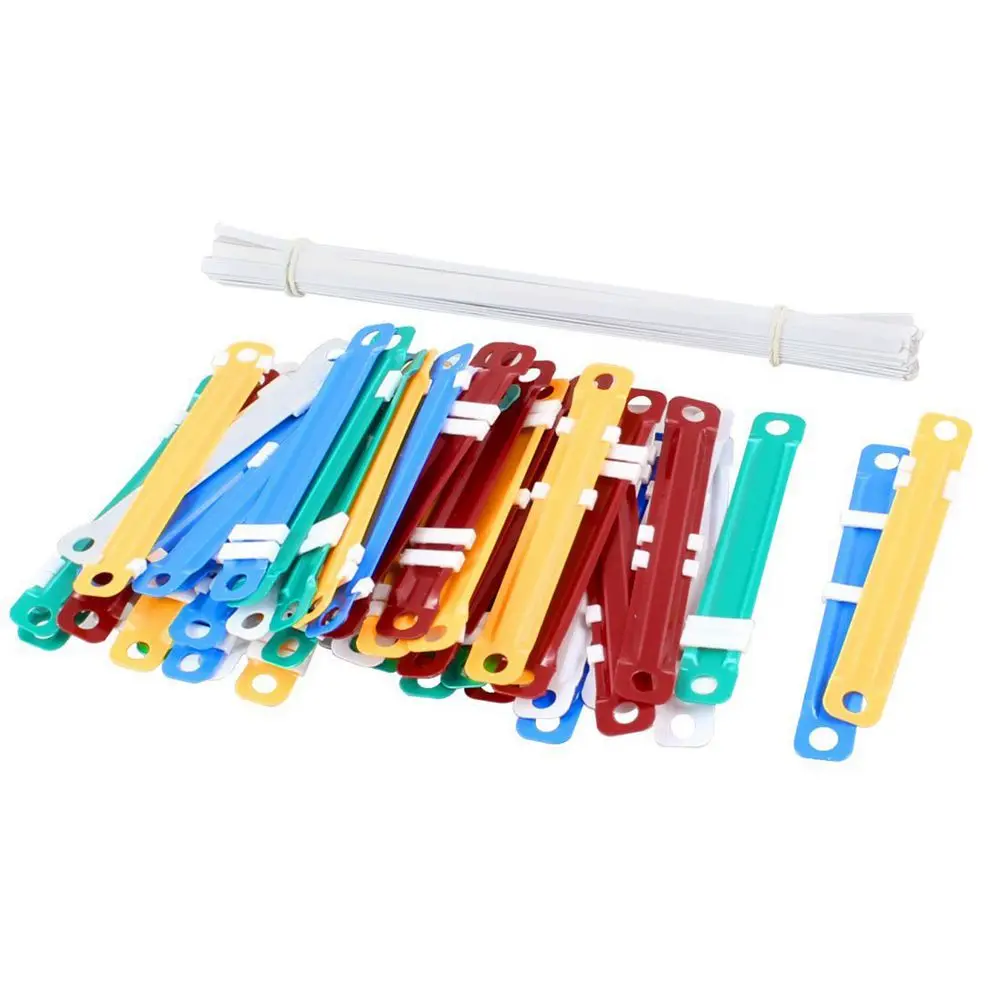50 Sets Assorted Color Documents Files Metal Clamps Paper Fastenersin