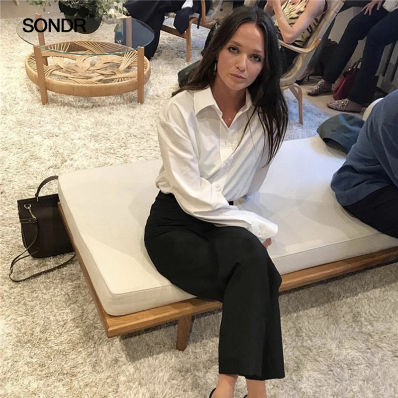 

SONDR Recommend purchasing a minimalist style profile of tall waist ms khaki pants black slacks joker nine minutes of pants