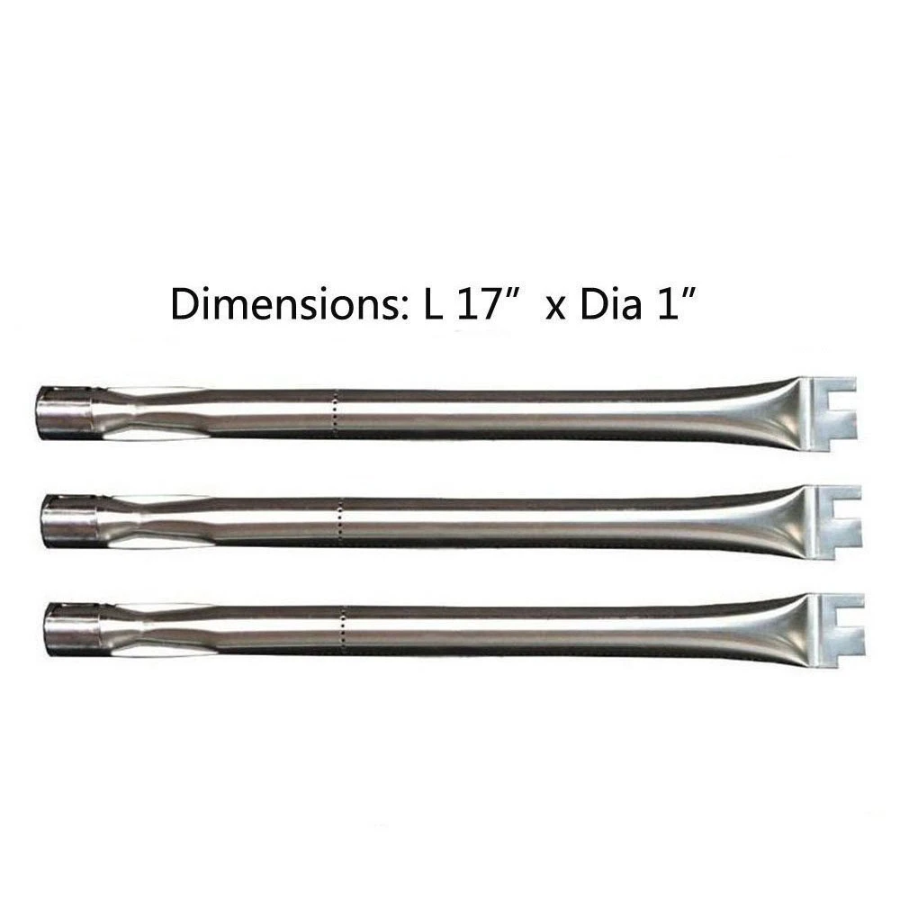 BBQ Parts 13041 Gas Grill Replacement 17 Inch Straight Stainless Steel Burner for Ducane Depot 3pack BBQ Parts 13041 Gas Grill Replacement 17 Inch Straight Stainless Steel Burner for Ducane Depot 3pack