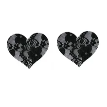 Love shape бюстгальтер с подтяжкой наклейки Кружева цветочные интимные аксессуары женские наклейки на соски черные одноразовые секс накладки на соски NCW098