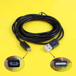 Черный 3 м Удлиненная Micro USB кабель зарядного устройства играть зарядка корда для Sony Playstation PS4 4 Xbox One беспроводной контроллер