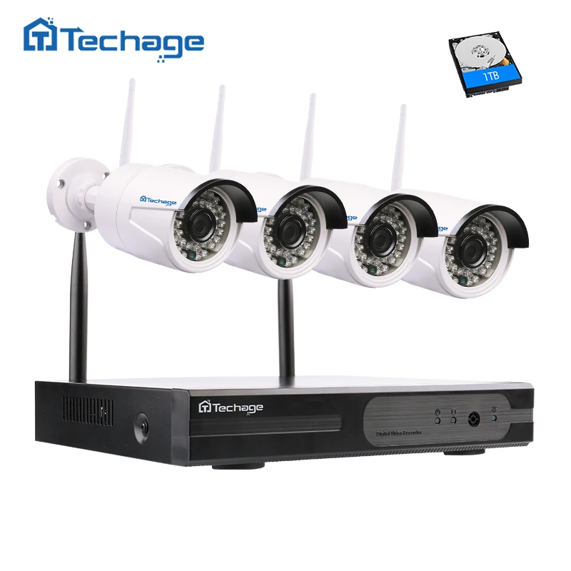 imágenes para Techage 4CH 1080 P NVR Sistema CCTV Sistema P2P Inalámbrica WIFI Cámara IP de Interior Exterior 1MP/1.3MP/2MP Kit de Seguridad de Vídeo HD a prueba de agua imágenes para Techage 4CH 1080 P NVR Sistema CCTV Sistema P2P Inalámbrica WIFI Cámara IP de Interior Exterior 1MP/1.3MP/2MP Kit de Seguridad de Vídeo HD a prueba de agua