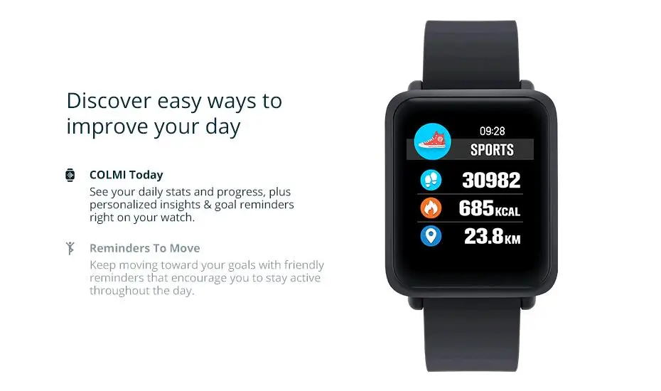 COLMI Smart Watch M28 IP68 Waterproof Bluetooth Heart Rate Blood Pressure Smartwatch for Xiao mi Android IOS Phone 3_2