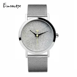 2019 дамы подарок новый стиль часы Enmex Креативный дизайн Луна и звезда простой лицо нержавеющая сталь Ремешок кварцевые наручные часы