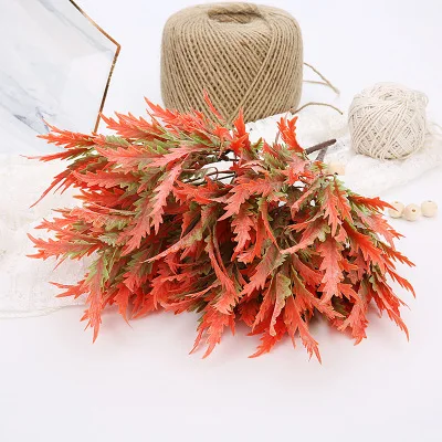 

7- Fork Plants Green Grass Artificial Flower Green Plant Home Wedding Decoration Table /Office /Garden Decorations 1 bundle
