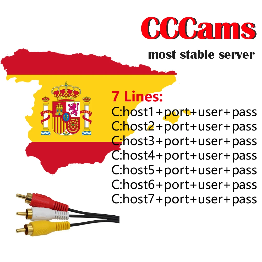 CCCams Испания для GTmedia V7S Freesat V7 спутниковый ресивер самый стабильный сервер HD