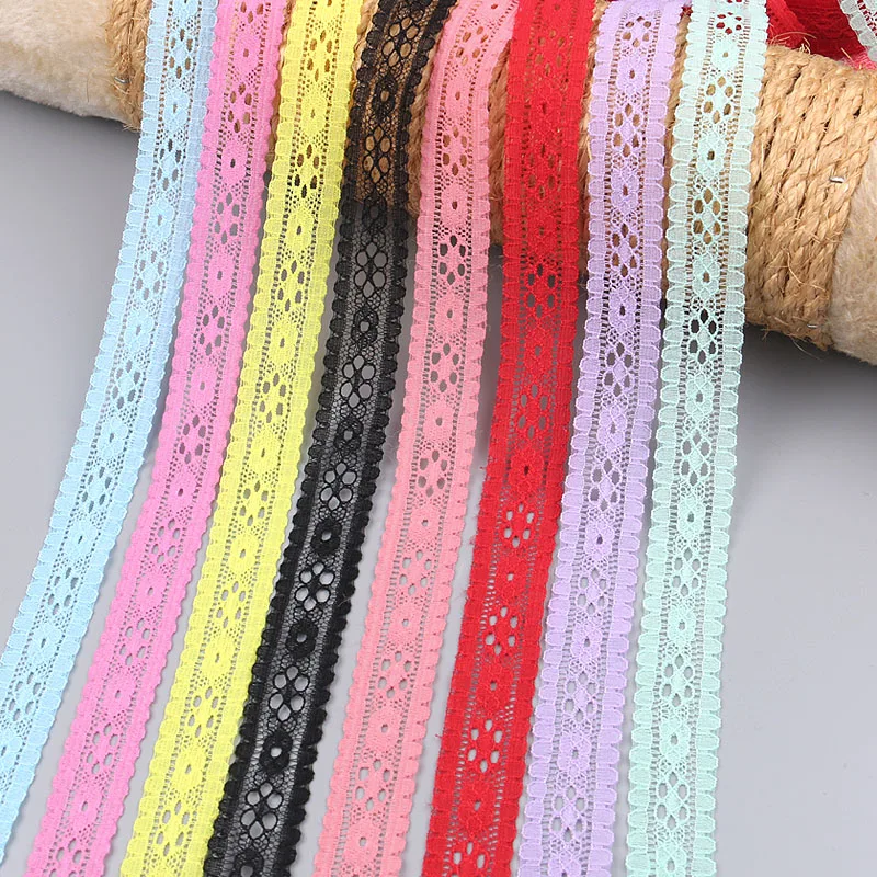 

High quality 10 yards Lace Ribbon Width 20MM DIY Embroidered Net african lace fabric Trim Cord Tape For Sewing Party Decoration