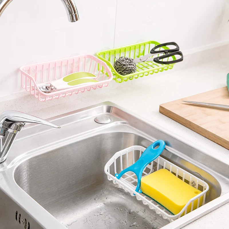 

Kitchen shelf sink storage suction cup rack sponge shelf storage storage rack drain lw1225345
