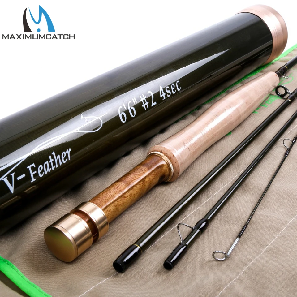 Maximumcatch V Feather Fly Fishing Rod 6/6.6ft 1/2wt Light Fly Rod With