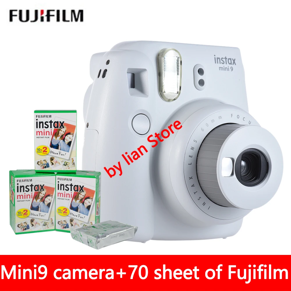 Оригинальная мгновенная фотокамера Fujifilm Instax Mini9 5 цветов + 70 листов Fuji Mini8 белая