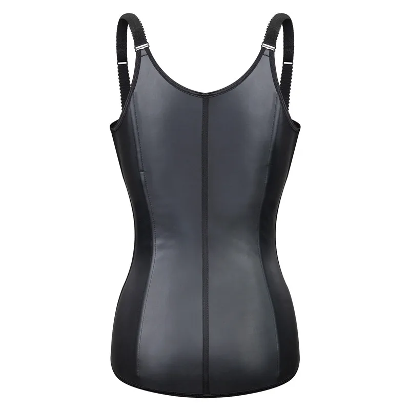 Steel Boned Zipper Shapewear Fajas Latex Waist Trainer Vest Hot Slimming Body Shaper Corset Waist Cincher Push Up Waist Shaper